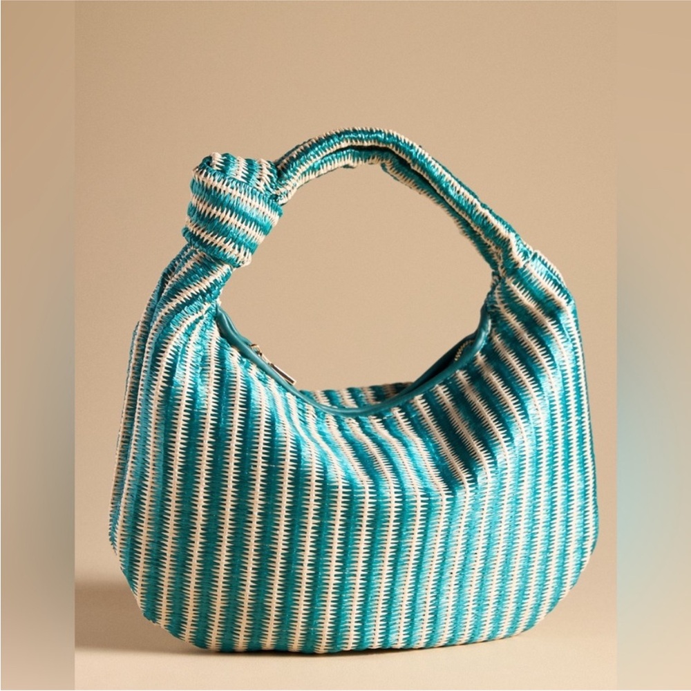NWT Anthropologie Brigitte Satchel Melie Bianco Raffia Edition